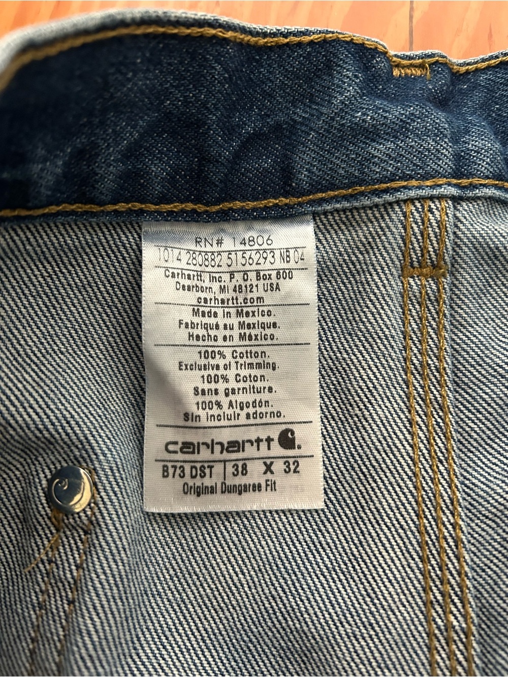 Carhartt Double Knee Logger Men’s Jeans B73 DST - Picture 9 of 10